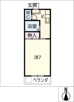 マイハウスあつみ(1K/3階)の間取り写真