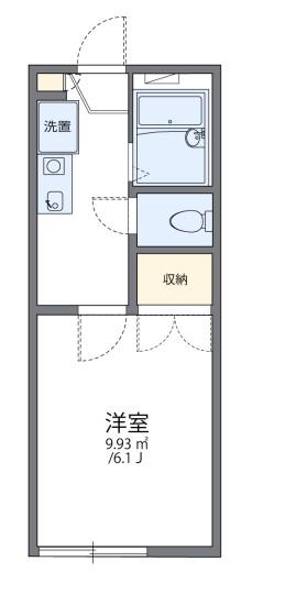 レオパレス東野(1K/1階)の間取り写真