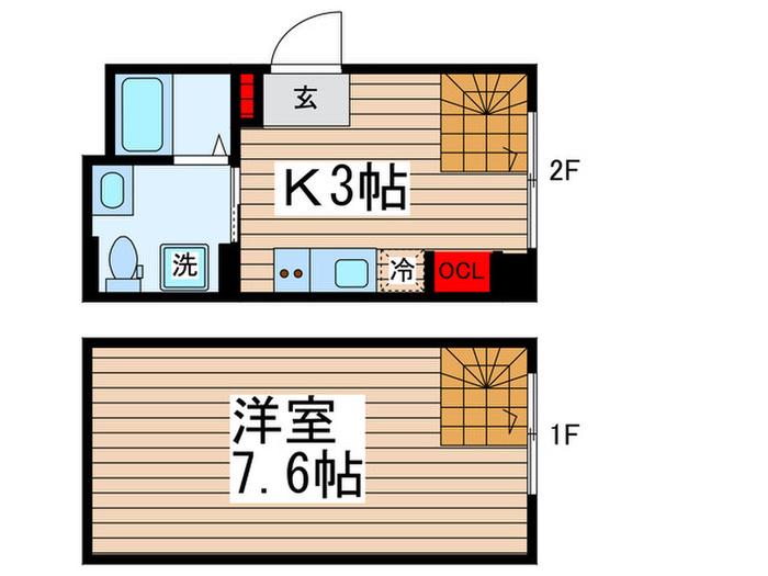 BRISA三ノ輪(1K/1階)の間取り写真