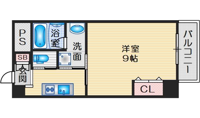 PALETTE(1K/2階)の間取り写真