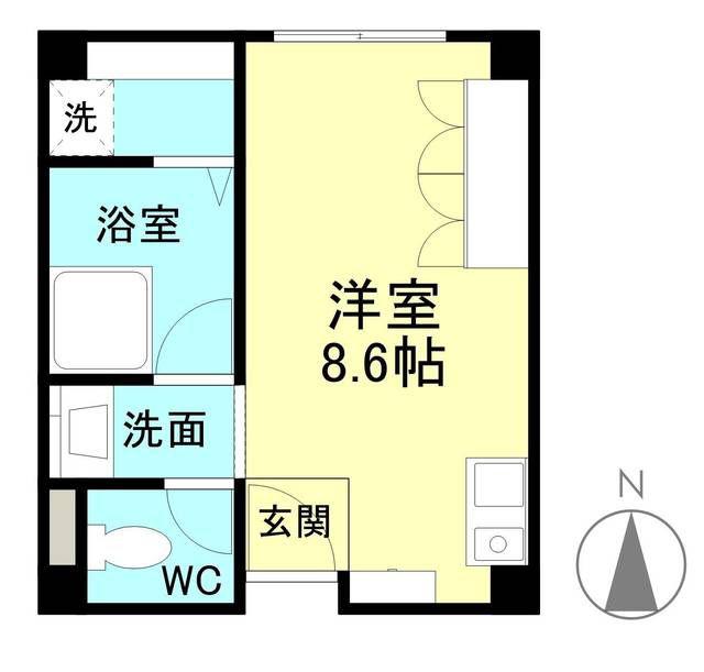 アベニュー名草(ワンルーム/2階)の間取り写真