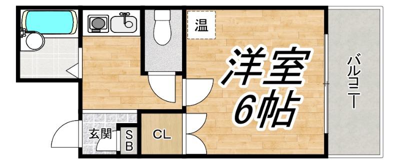 サンティール太子橋駅前(1K/4階)の間取り写真