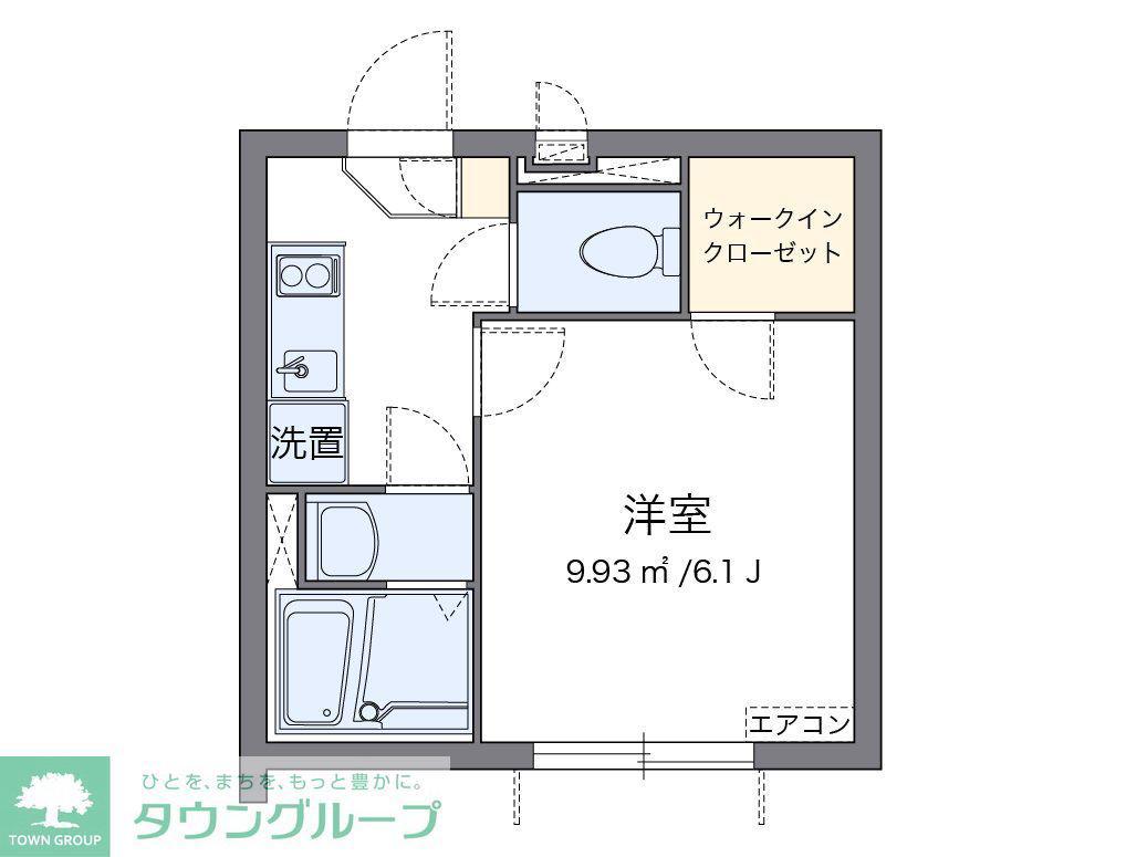 クレイノアクア(1K/1階)の間取り写真