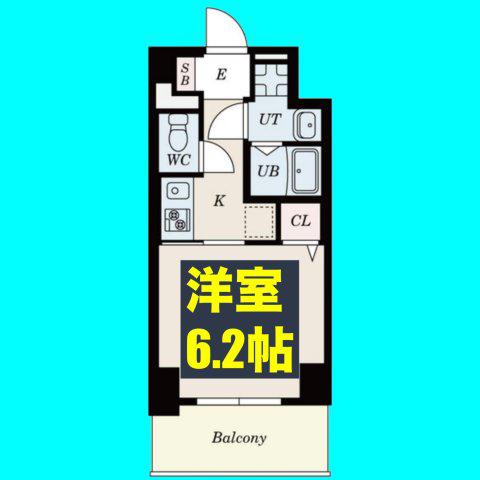 S-RESIDENCE上飯田ウエスト(1K/11階)の間取り写真