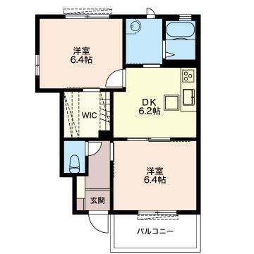 メゾン・ド・マロンC(2SDK/1階)の間取り写真