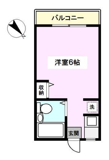 サイレンスコーポ(ワンルーム/1階)の間取り写真