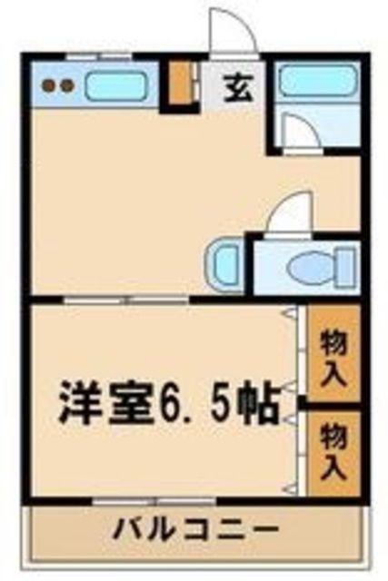 きさらぎビル(1DK/1階)の間取り写真