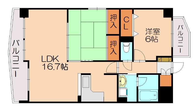 アルタ・コート21(2LDK/2階)の間取り写真