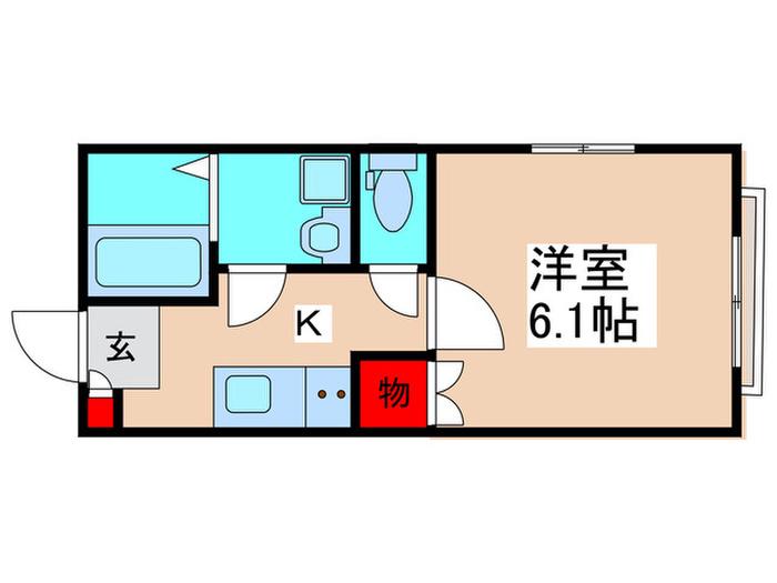 NEST I(1K/1階)の間取り写真