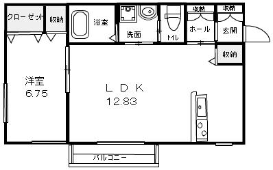 LOVE&PEACE II(1LDK/1階)の間取り写真