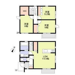 フォレスト宮内 B棟(3LDK/1階)の間取り写真
