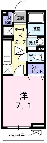 セイバリーハウス・ヤマト(1K/1階)の間取り写真