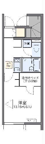 レオネクストフォルティッシモ(1K/1階)の間取り写真