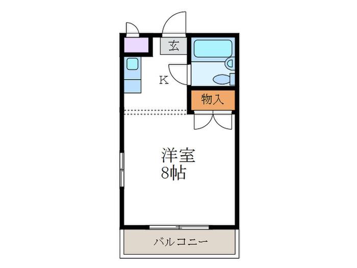 グレースハイツ嵯峨野(1K/3階)の間取り写真