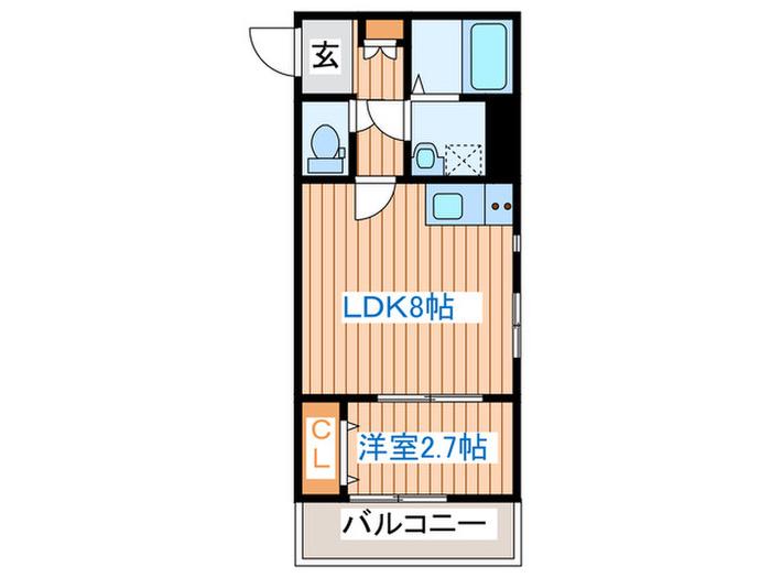 アイ・ウィステリア多賀城(1LDK/3階)の間取り写真