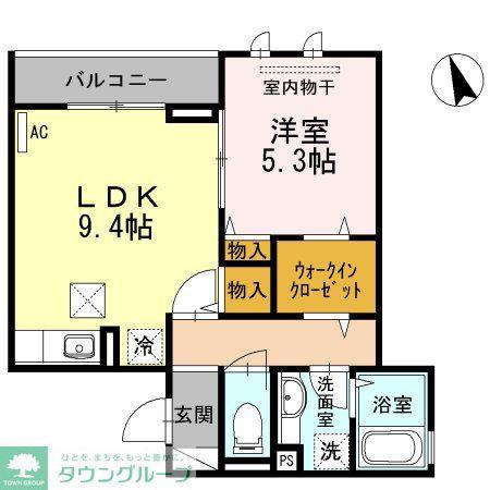 グランシャリオ大森(1LDK/1階)の間取り写真