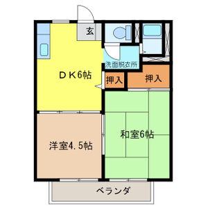 ハイツサンウェイ(1LDK/1階)の間取り写真