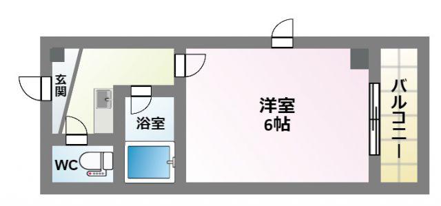 オーキッドコート田辺(1K/7階)の間取り写真