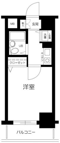 フェニックス笹塚壱番館(1K/3階)の間取り写真