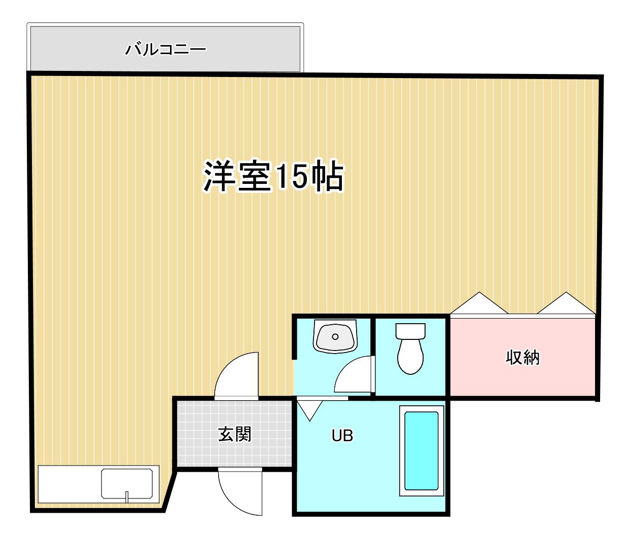 ソレイユ(ワンルーム/3階)の間取り写真