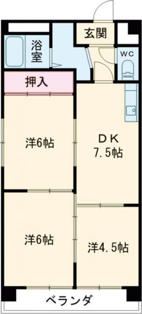 ライフページ(3LDK/7階)の間取り写真