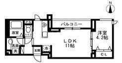 ディーズプラス篠崎(1LDK/2階)の間取り写真