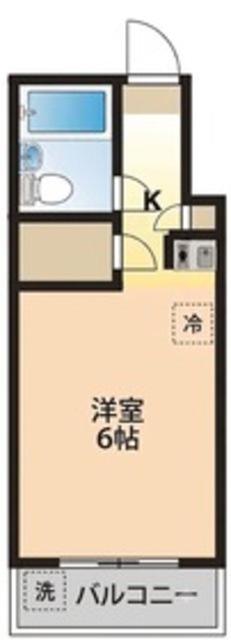 所沢興亜パレス6(ワンルーム/2階)の間取り写真