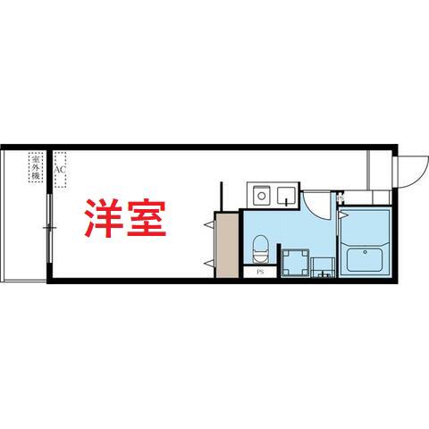 M-1 TOKYO 南蒲田(ワンルーム/3階)の間取り写真
