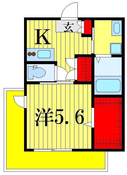 MAISON DE FOREST(1K/2階)の間取り写真