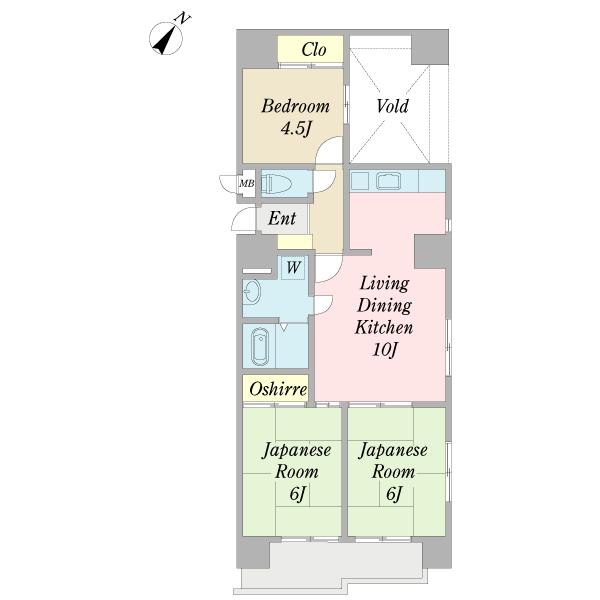 ユーハウス六番町(3LDK/9階)の間取り写真