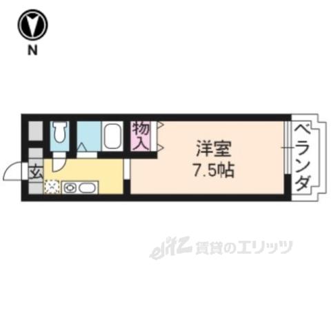 ソレーユコニシ(1K/4階)の間取り写真