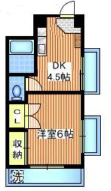 大久保ハイツ(1DK/1階)の間取り写真