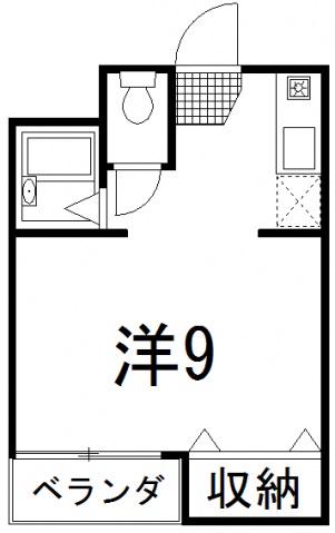 ヴェロクレスト(1K/1階)の間取り写真