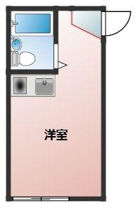 ヤングバッズ(ワンルーム/1階)の間取り写真