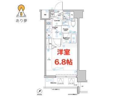 SYNEX 横濱阪東橋II(1K/6階)の間取り写真