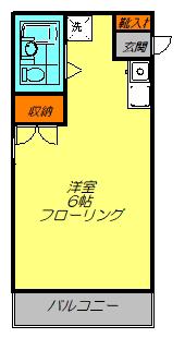 メゾン ウィステリア(1K/2階)の間取り写真