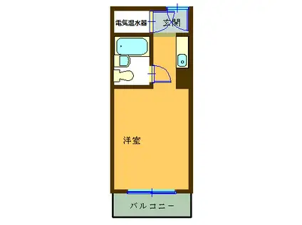 朝日虎ノ門マンション(ワンルーム/6階)の間取り写真