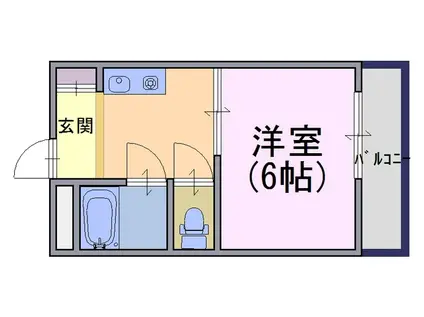 エムズ新賀(1K/3階)の間取り写真