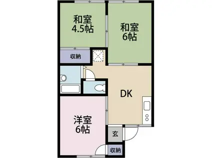 セジュールワタナベ(3DK/1階)の間取り写真