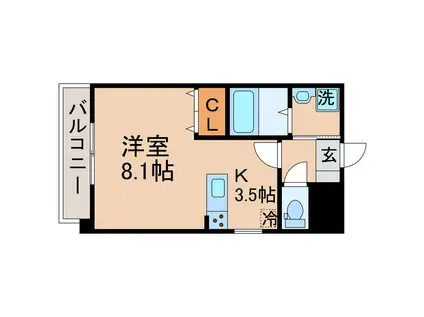 なかよしマンション塩上(ワンルーム/3階)の間取り写真