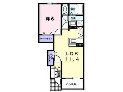 メゾン・ジェルメIIIIIIIV(1LDK/1階)の間取り写真