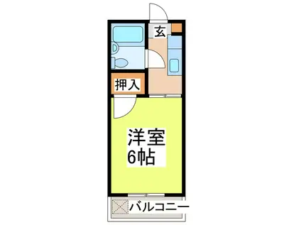 村上コーポ(1K/3階)の間取り写真