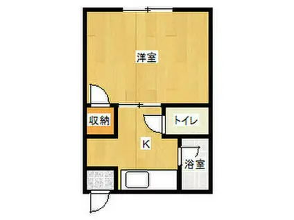 西町ハイツ(1K/1階)の間取り写真