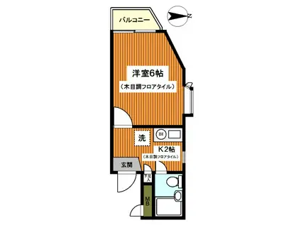 リエス横浜本郷台(1K/1階)の間取り写真
