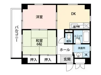 トータロー習志野ビル(2DK/3階)の間取り写真