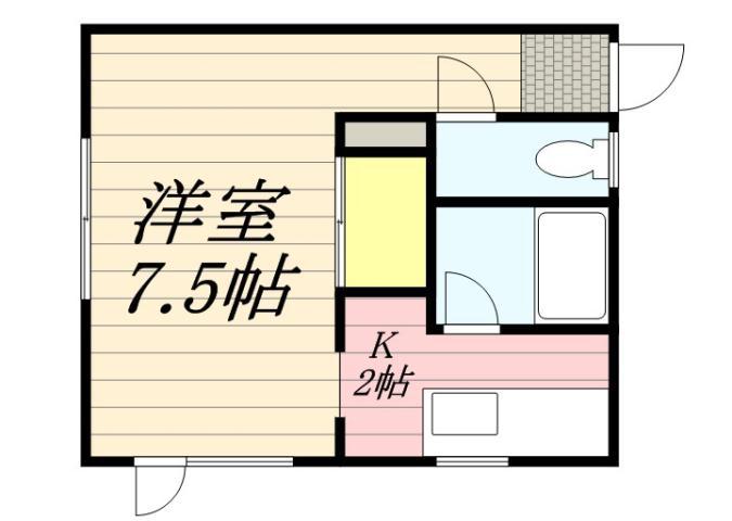 Tハイム新川(1K/3階)の間取り写真