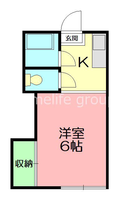 コーポジュネス(1K/2階)の間取り写真