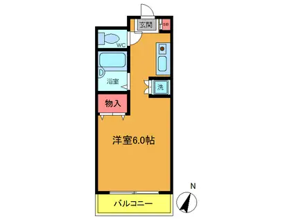 フジマンション末広(ワンルーム/3階)の間取り写真