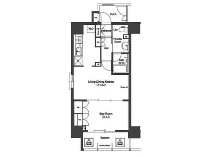 COMFORIA浅草松が谷(1LDK/14階)の間取り写真