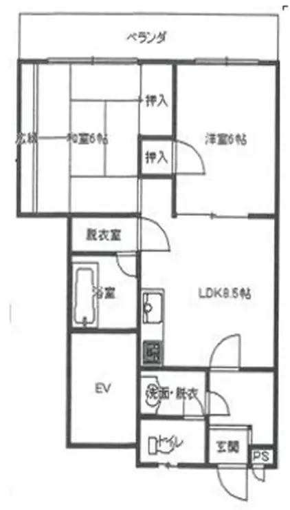 ダイヤモンドハイツ 4階階 間取り